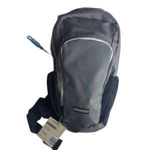 2L Hydration Backpack Gray Removable Water Bladder, Pockets Adjustable Straps